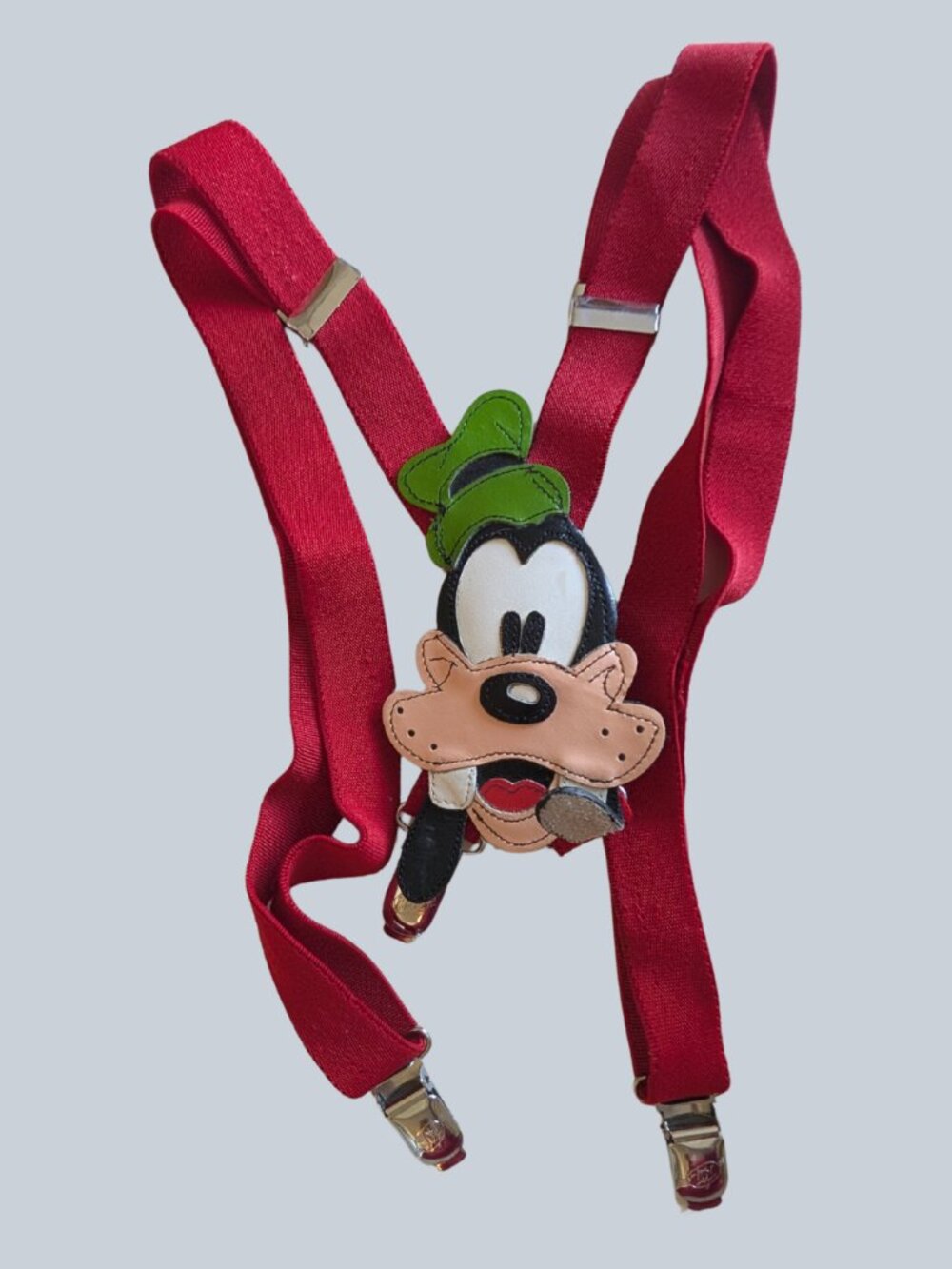 Vintage Disney Leather Goofy Suspenders by Zephyr Corp